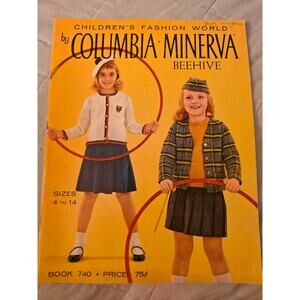 Vtg. Patterns Childrens Fashion World by Columbia Minerva Beehive Sizes 4 - 14